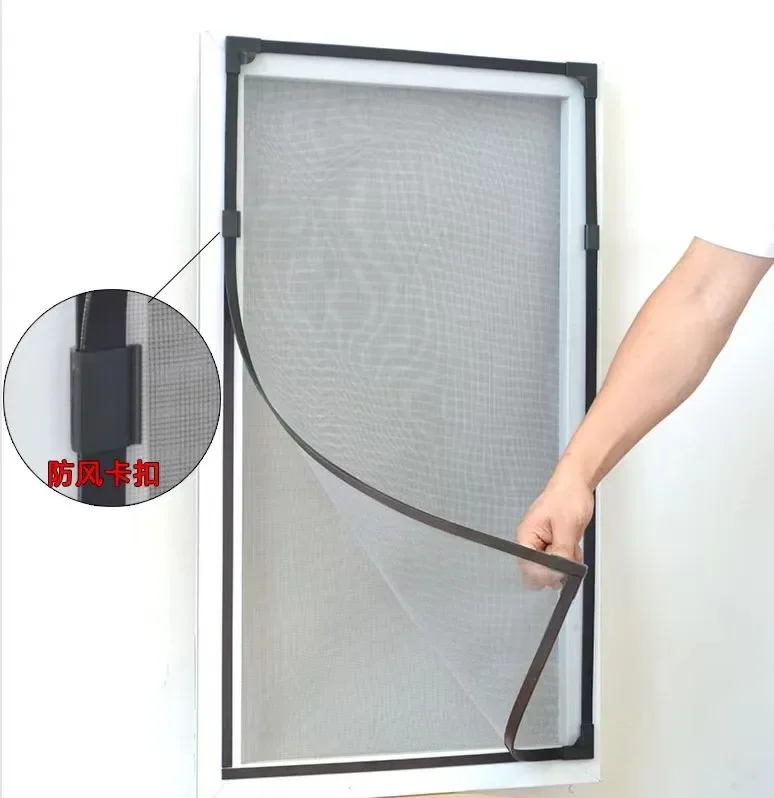 New magnetic mosquito net for window screen mesh custom magnet ventilated tulle curtains adjustable and easy to install