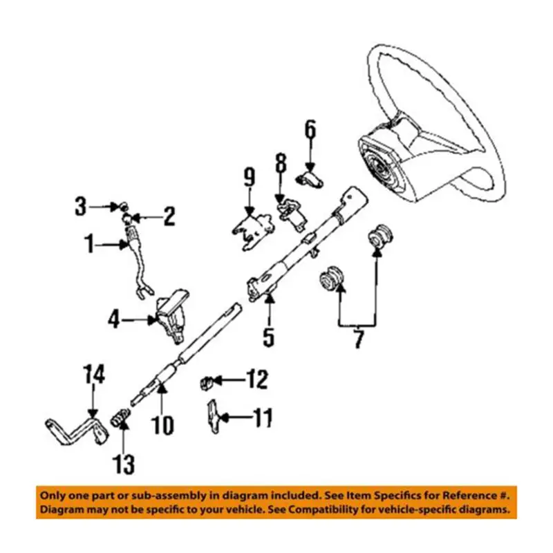 Steering Column Shift Tube Assembly Silver Metal For F150 F250 F350 Ford Dorman 905-100 view 3
