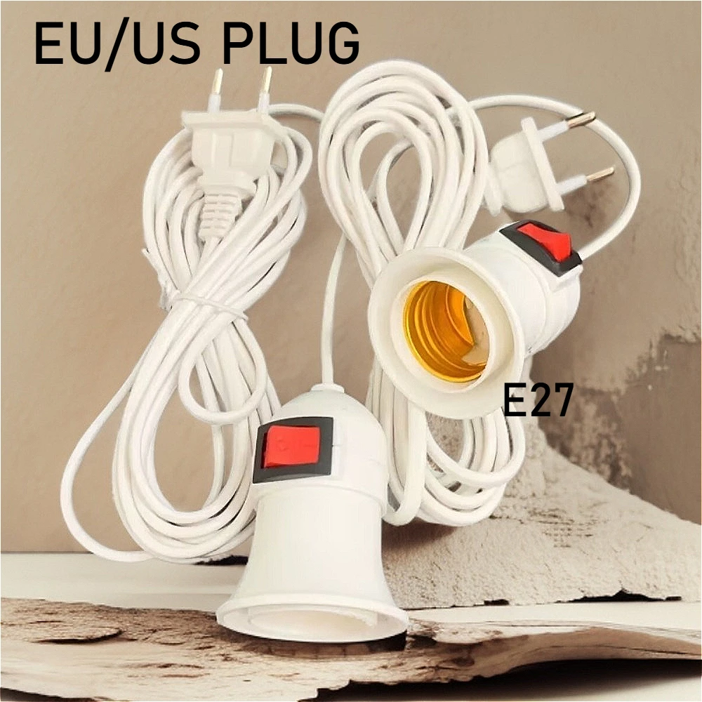 

E27 hanging indoor plant lamp stand, garden lamp stand, with cable, European plug and American plug bulb combination