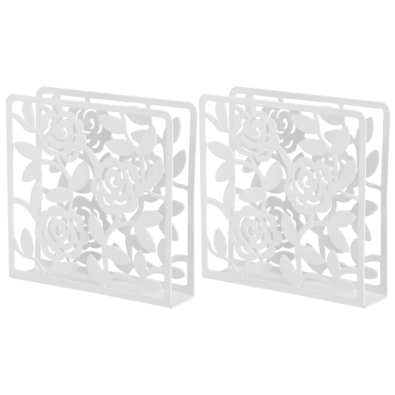 

2Pcs Iron Bookends Hollow Out Style Desktop Book Supports for Home Library Hollow Out Book Ends Metal Bookends