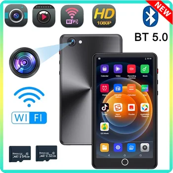 64GB Camera Mp4 MP3 Player Bluetooth  5.0 Wifi Android Touch Screen Hifi Music Voice Recorder Video Mp3 Player 1080P IPS Screen