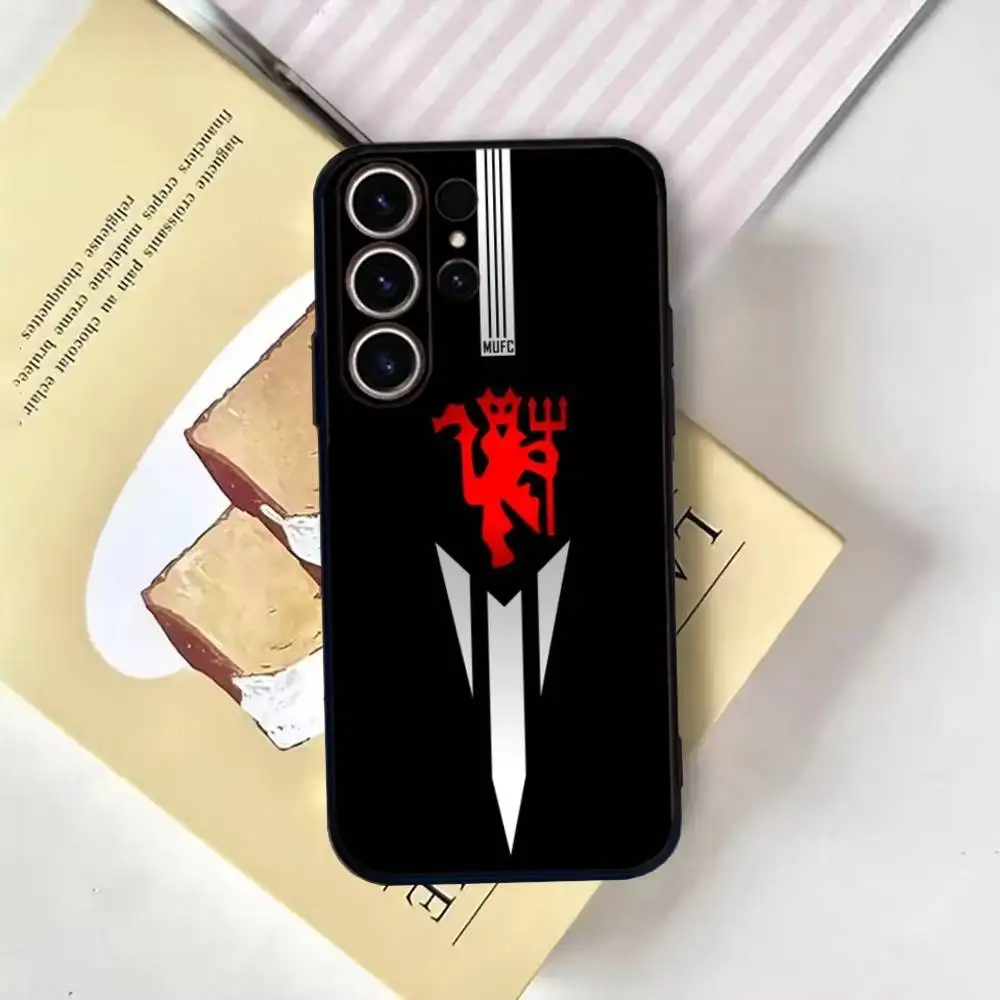 football M-manchester Phone Case For SamsungS25,24,21,22,23,30,Ultra,20,Plus,Fe,Lite,Note,10,9,Soft Black Cover - Image 5