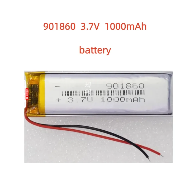 

3.7V 1000 mAh Polymer Li Lithium Battery Lipo 901860 For GPS MP4 Camera Driving Recorder LED Light DashCam Bluetooth Speaker