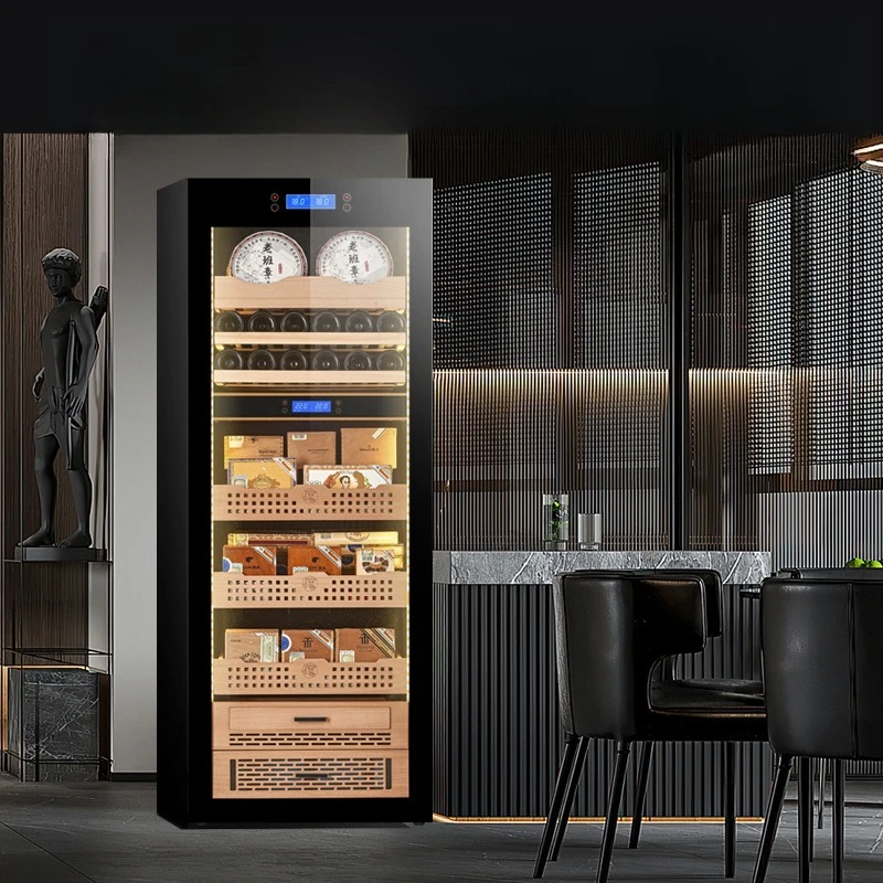 

Cigar cabinet constant temperature and humidity red wine tea multi-functional moisturizing refrigerator compressor double