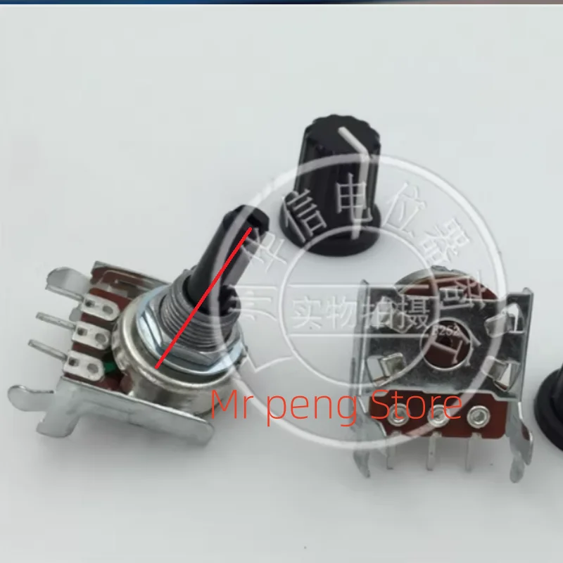 

2pcs for QSC power amplifier Volume Potentiometer RK161 Horizontal single B252 B2.5K handle 20MMF 0 degree cap