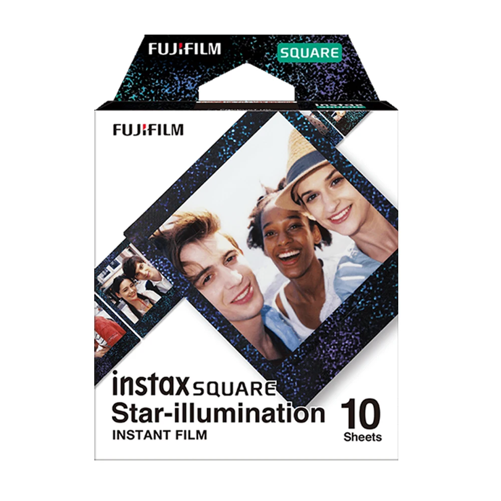 Nuevo Paquete de 10-50 Hojas de Película Fujifilm Instax Square Star/MONO CHROME/Rainbow/Sunset para Cámara Fujifilm Instax SQUARE SQ6 SQ10