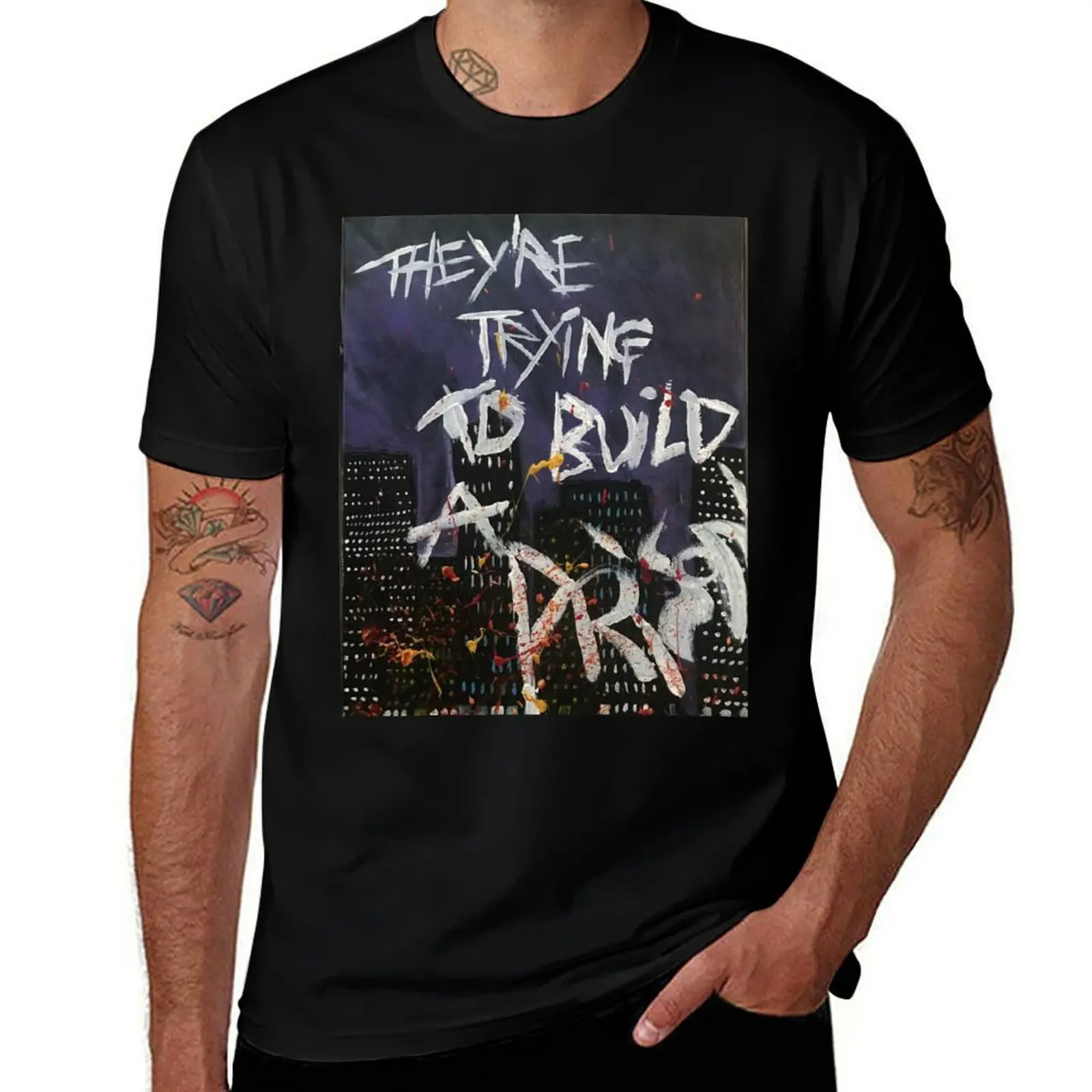 They’re trying to build a prison T-Shirt Simple Line Art Print Tee