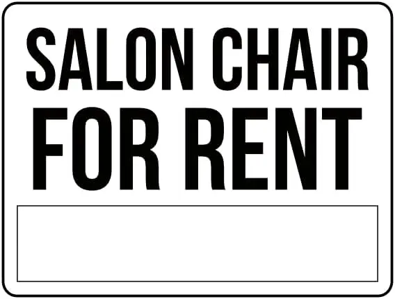 Black and White Salon Chair Sign -  Metal Tin Minimalist Wall Decor for Home, Bar, Office, Gift-aluminum