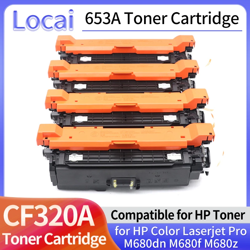 653A Toner Cartridge CF320A CF321A CF322A CF323A Compatible for HP Color Laserjet Pro M680dn M680f M680z Printer Toner Color