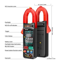 A56XA ANENG ST212 Digital Clamp Meter 400A Current True RMS Smart Plier Ammeter 6000 Multimeter DC AC NCV Tester(Red)