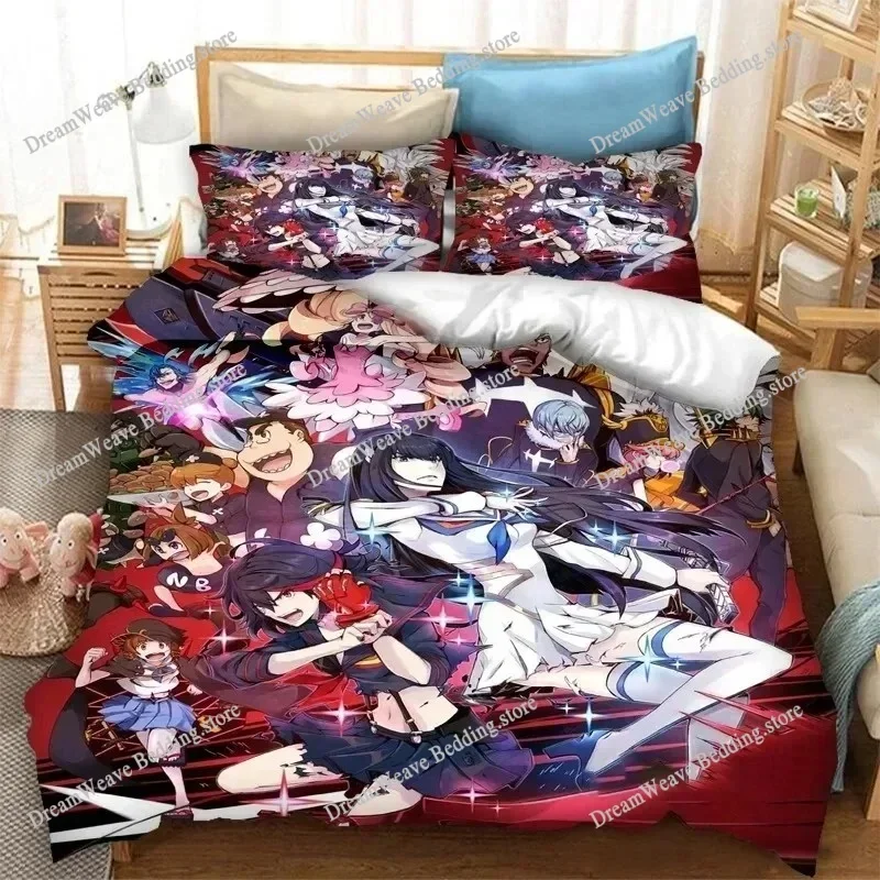 3D Printed Anime Kill La Kill Bedding Set Boys Girls Twin Queen Size Duvet Cover Pillowcase Bed Kids Adult Luxury Gift963