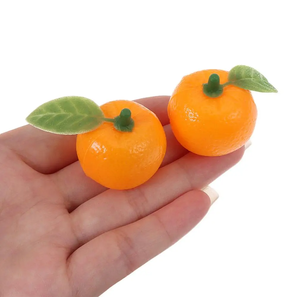 Party Supplies Plastic Fake Orange Oranges 1inch Artificial Tangerine Fake Mini Tangerine Birthday Supplies