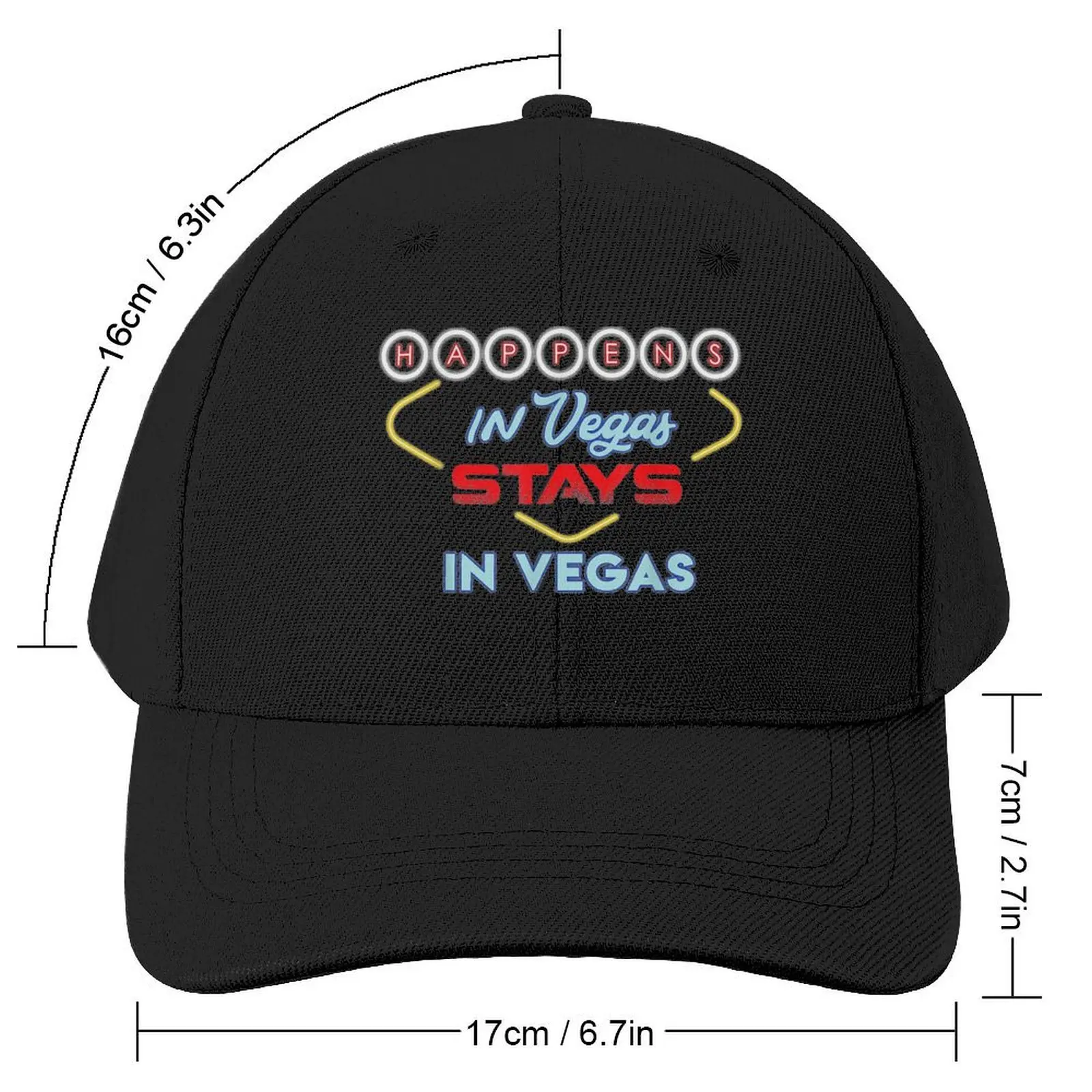 What Happens in Vegas Stays in Vegas Baseball Cap Golf Hat funny hat Anime Hat Rave Women's Beach Outlet Men's