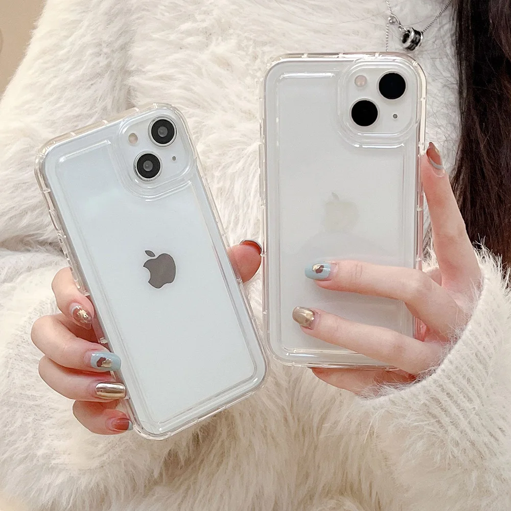 Luxury Shockproof Transparent Case For iPhone 17 Pro Max 16 15 14 Plus 13 12 11 XS XR SE AIR Clear Bumper Cases Cover