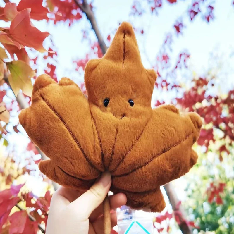 

1PC Kawaii Plant Toy Creative Plush Cartoon Maple Leaf Doll Soft Stuffed Sofa Cushion Baby Accompany Pillow Kids Gift Home Deco