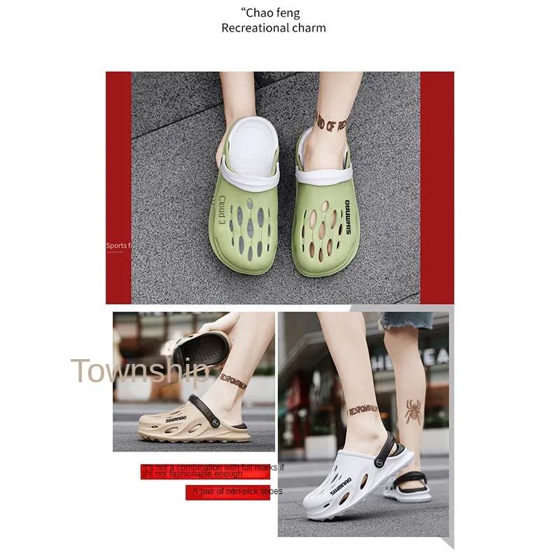 2024 Men's Summer Outwear Anti Slip Lightweight Driving Hole Shoes Men's Sports and Leisure Beach Fishing Sandals image 3