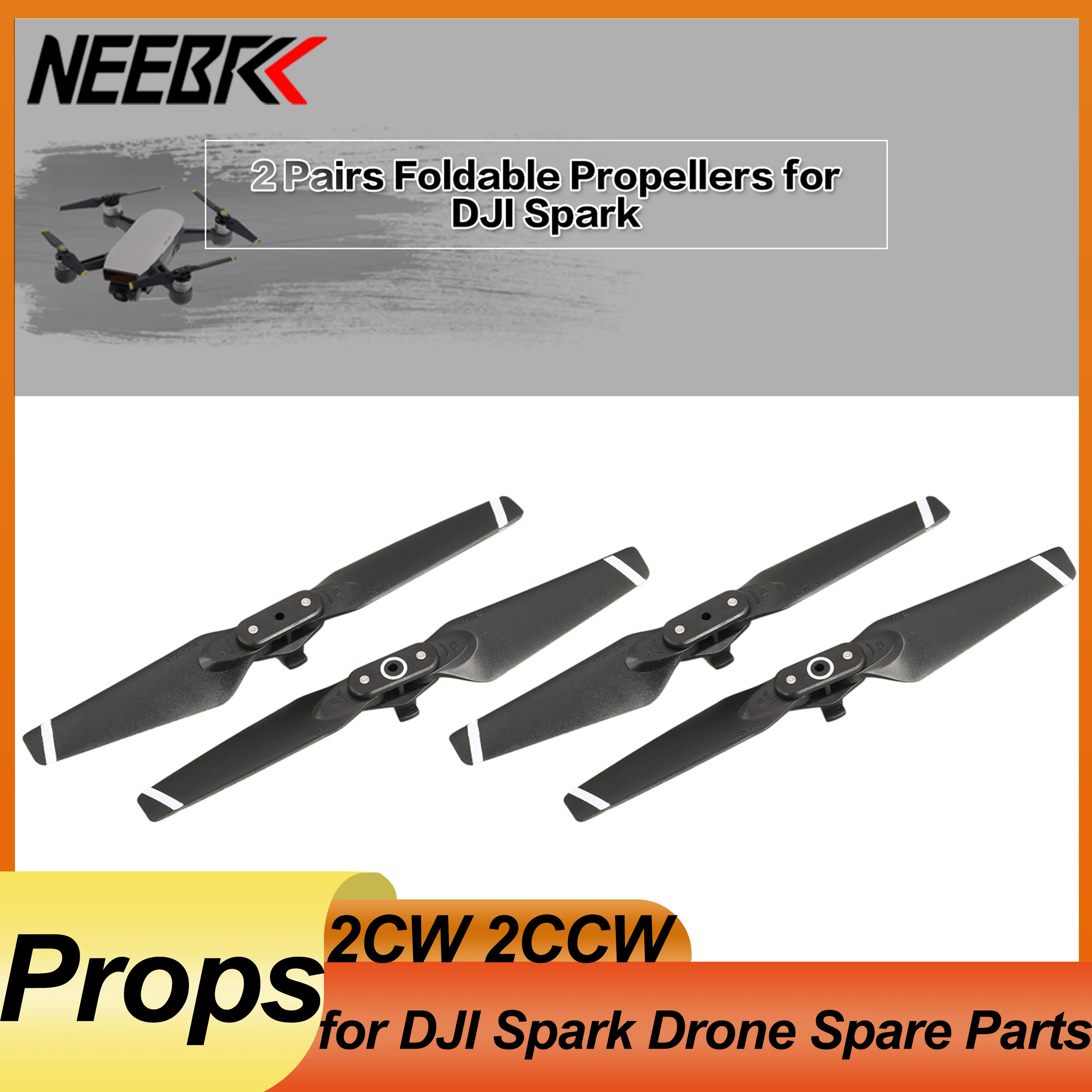4pcs Quick Release Carbon Fiber Blade Propeller Foldable Props for DJI Spark Drone Wing Fans Spare Parts Replacement Accessory