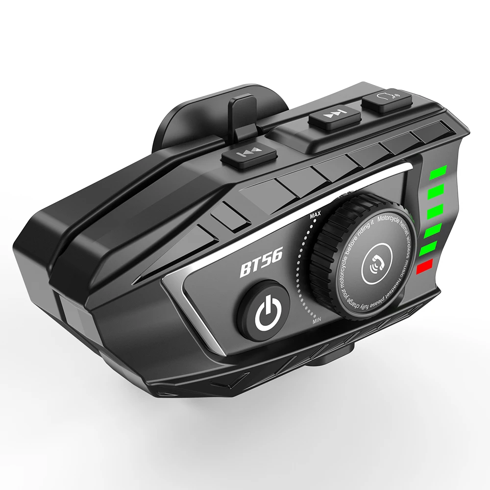 

Мотоциклетный шлем BT56 с ABS-пластиком, водонепроницаемый, с беспроводной связью и гарнитурой для звонков