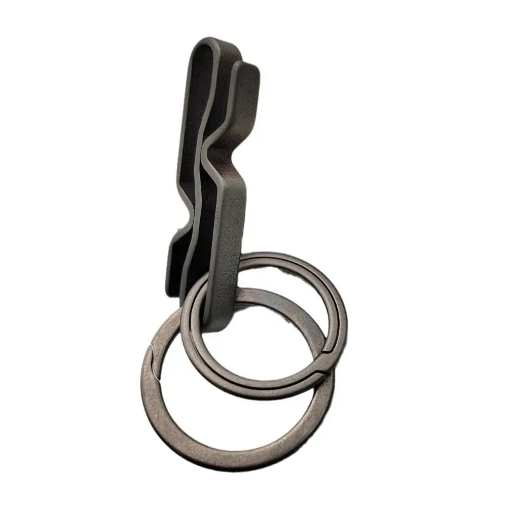 Lightweight Titanium Alloy Key Ring Quick Draw Grey Hanging Webbing Buckle Multifunction Ribbon Ending Buckles