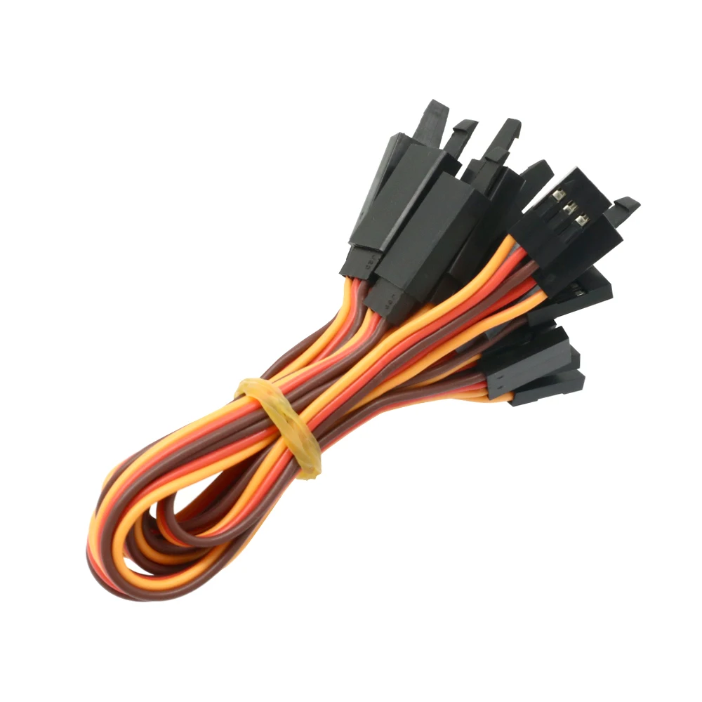 10 Stück 100 / 150 / 200 / 300 / 500 / 1000mm Anti-Verlust 60-adriger Servo-Verlängerungskabel für RC Futaba JR Stecker auf Buchse – Detail 5