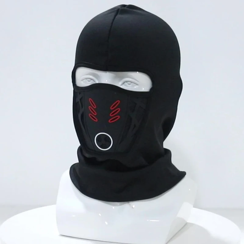 Winter Warm Fleece Motorcycle Face Mask Anti-dust Waterproof Windproof Full Face Cover Hat Neck Helmet Mask Balaclavas