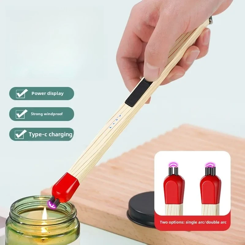 Имитация зажигалки, воспламенитель для ароматерапии, дуговой спички с удлиненной ручкой для портативного зажигания в домашних условиях.