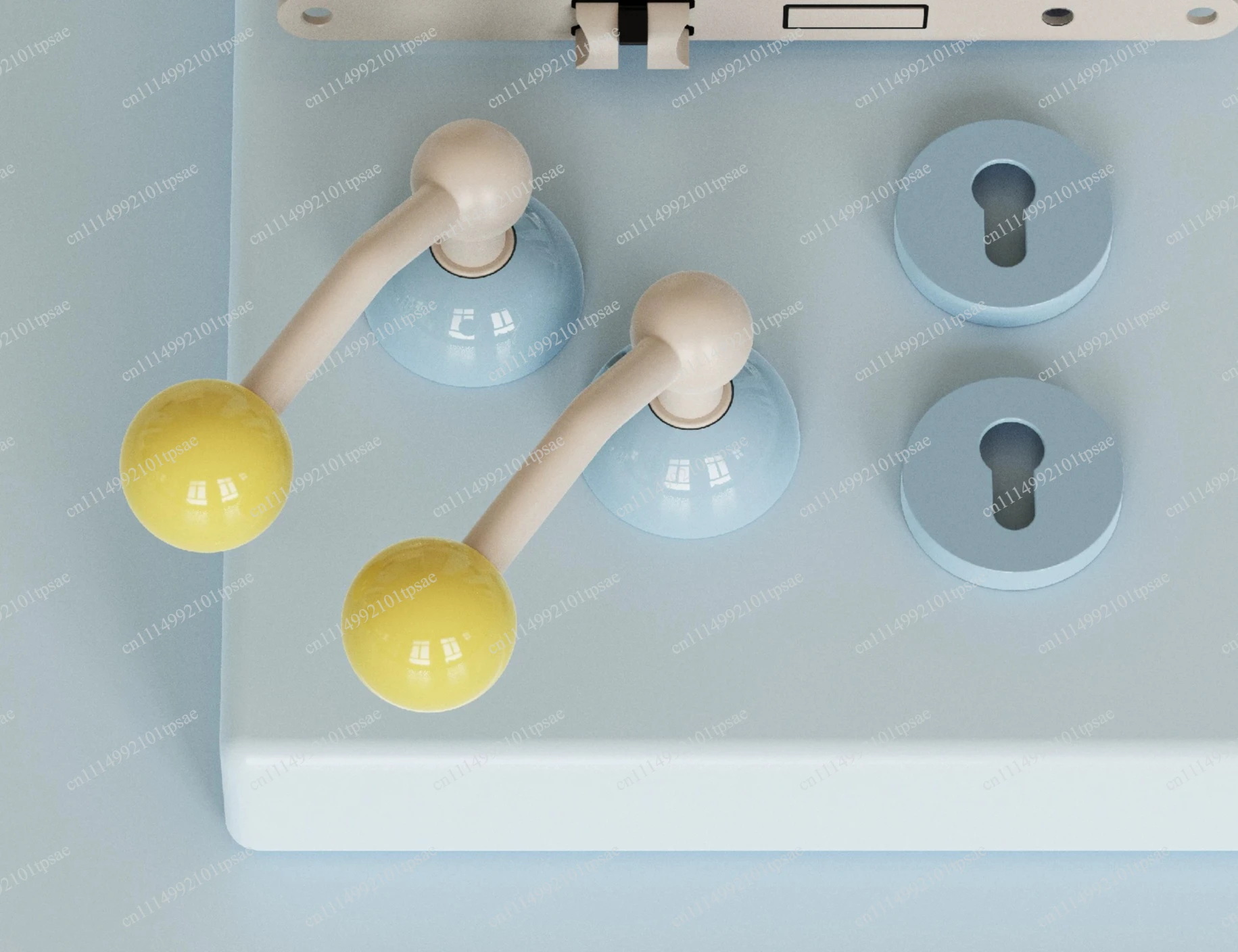 Cute Bauhaus dopamine style magnetic door lock, indoor bedroom wooden door, silent mechanical split lock, cute
