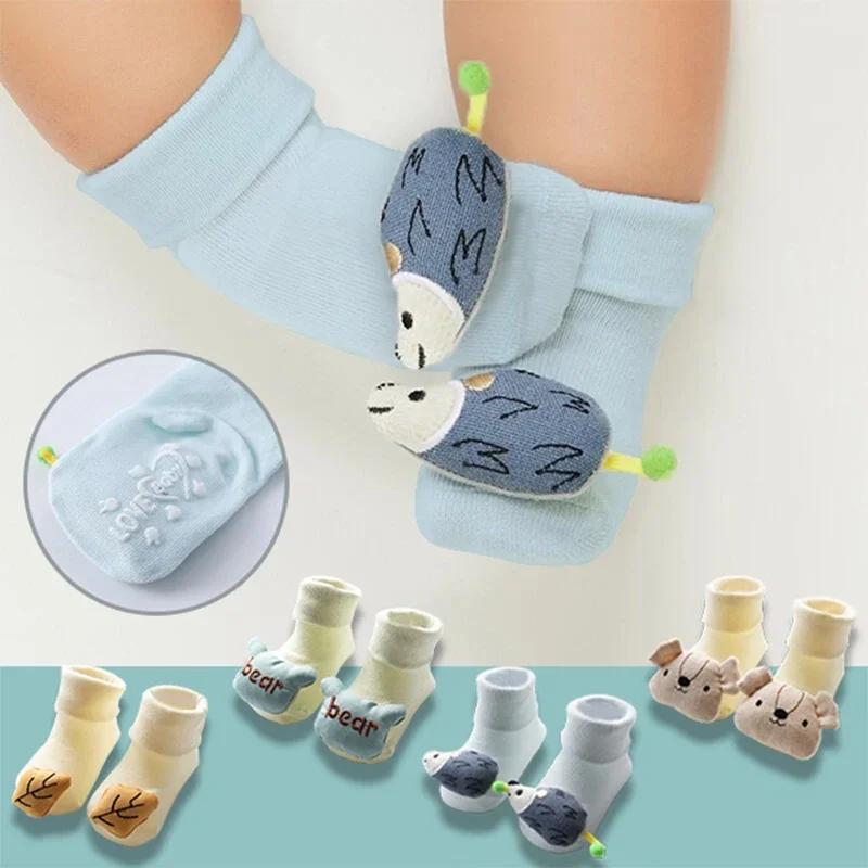 

Baby Socks for Girls Spring Summer Outing Toddlers Infant Cartoon Doll Cotton Non-slip Socks Newborns Baby Boys Floor Shoes