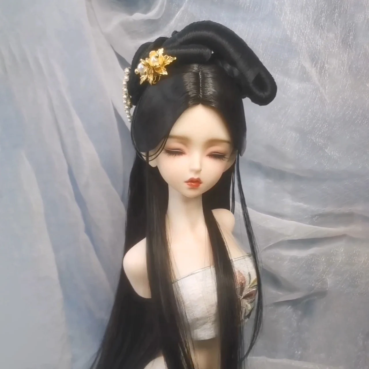 1/4 1/3 Scale Ancient Costume BJD Wig Doll Accessories Hanfu Style Hair Retro Long Wigs For BJD/SD YOSD MSD SD13 Girl SSDF C1975