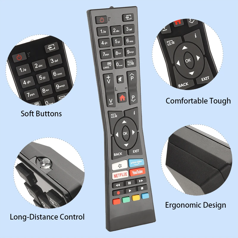 RM-C3337 Remote Control For JVC 4K UHD TV LT49K790 LT-32VF52M LT-40VF52M LT-32VH52M LT-43VU63M LT-49VU63M LT-49VU73M Replacement