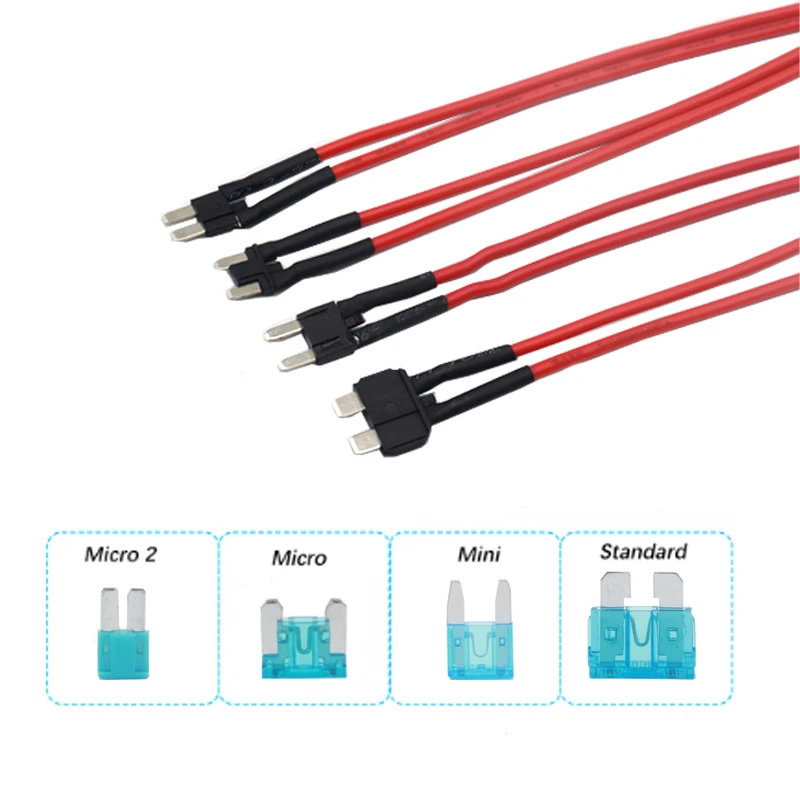 【5-1PCS】Dual line Simple Fuse Power Socket Standard Mini Micro 2  Fuse Box Socket Non Destructive Modification Line