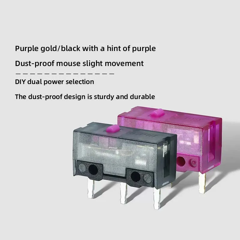 

4 шт. микропереключатель мыши Kailong Purple Gold имеет 150 миллионов микропереключателей и черный прозрачный срок службы 100 миллионов