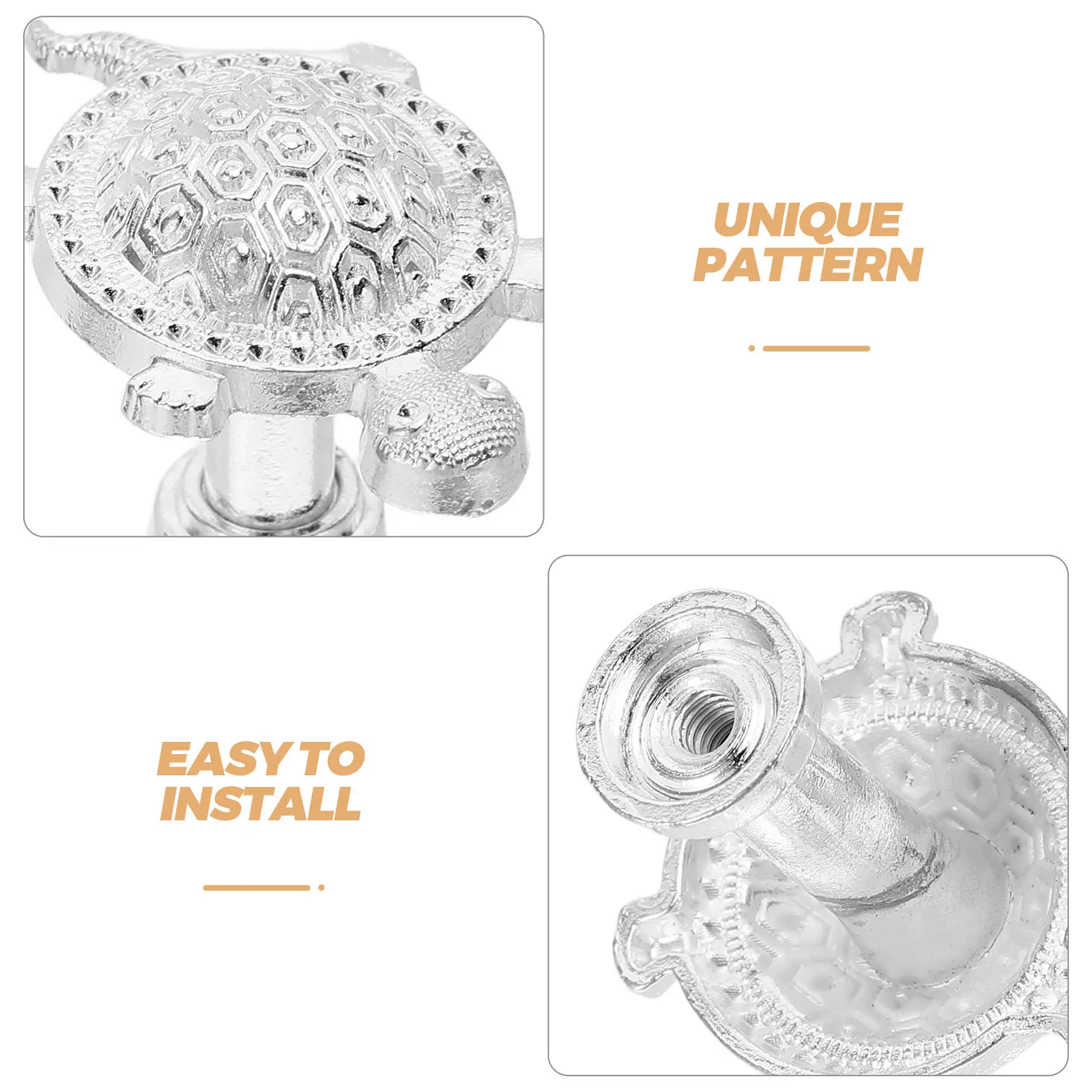 6Pcs Sea Turtle Cabinet Handles Zinc Alloy Ocean-Themed Drawer Pulls Nautical Animal Shape Furniture Knobs for Kitchen Bathroom