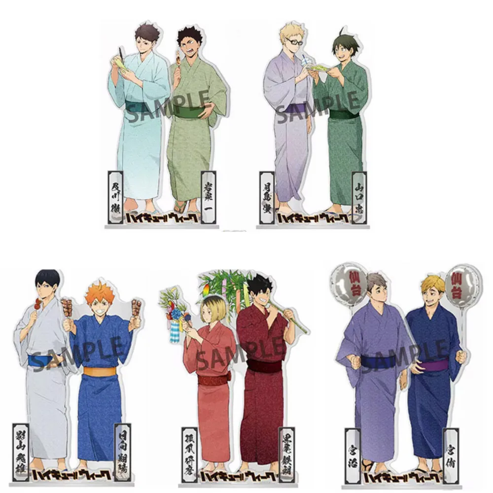 Anime Figures Hyuga Shoyo Kageyama Tobio Acrylic Stand Cosplay Standing Model Plate Toys Action Desk Decor Fans Collection Gift