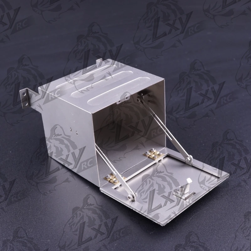 1 Pcs Metal Silver Toolbox for 1/14 Tamiya RC Truck VOLVO FH16 56360 Diy Parts