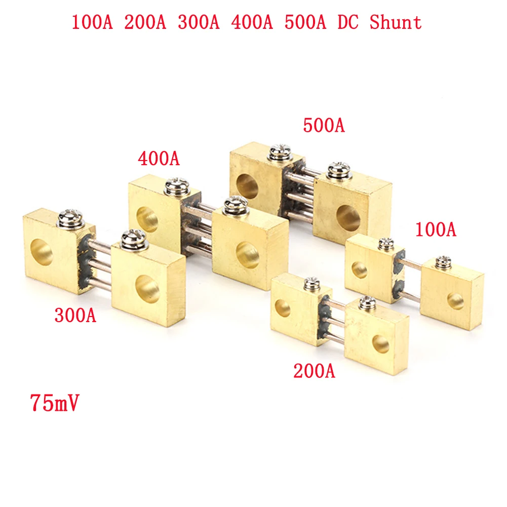 FL-19B DC Shunt 100A 200A 300A 400A 500A 75mV Welding Machine Brass Resistor Level Shunts for Current Analogue Panel Meter