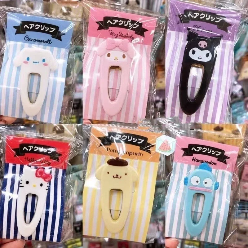 

Kawaii Hello Kitty Japanese Duck Billed Clip Cartoon Kuromi Cute Pochacco Bangs Clip Girl Hair Clip Women Accessories Wholesale