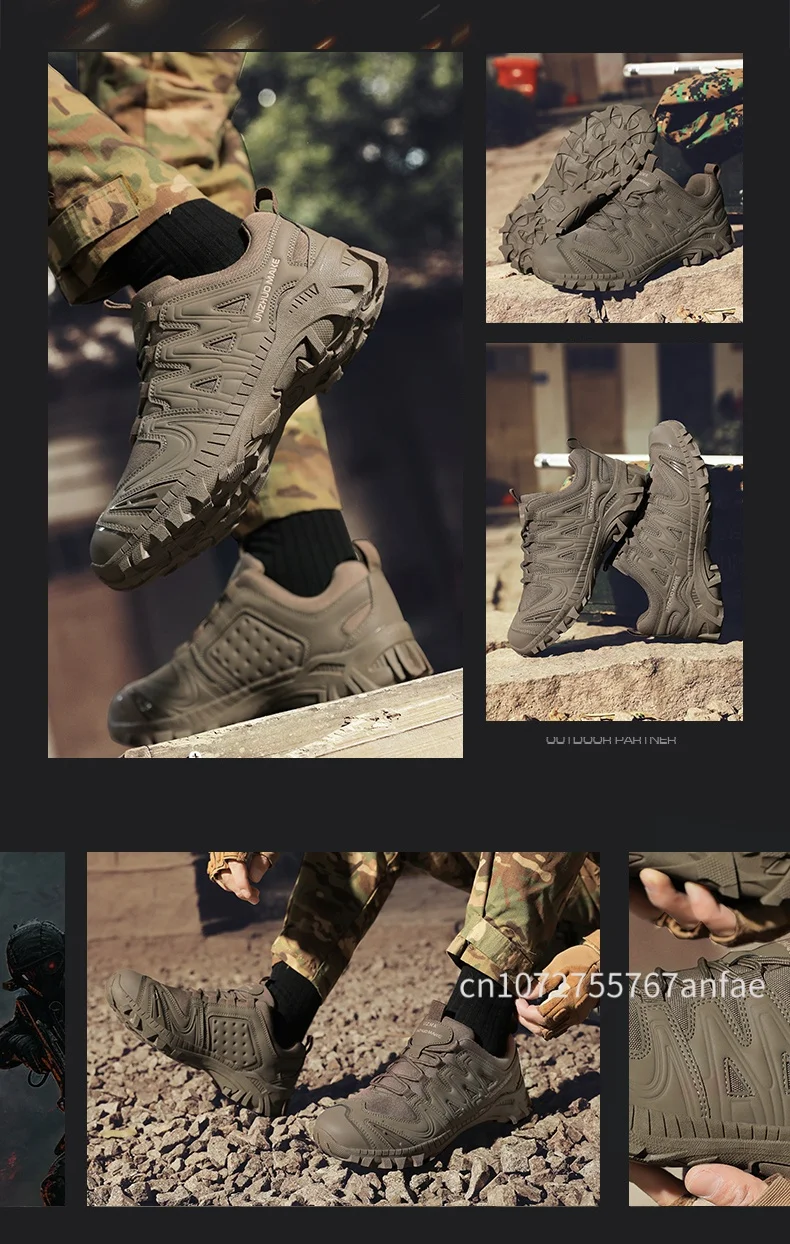 Men Tactical Boot Anti-Slip Work Safety Shoes Waterproof Special Force Army Boots Male Hiking Boot Outdoor Travel Shoe Anti-slip