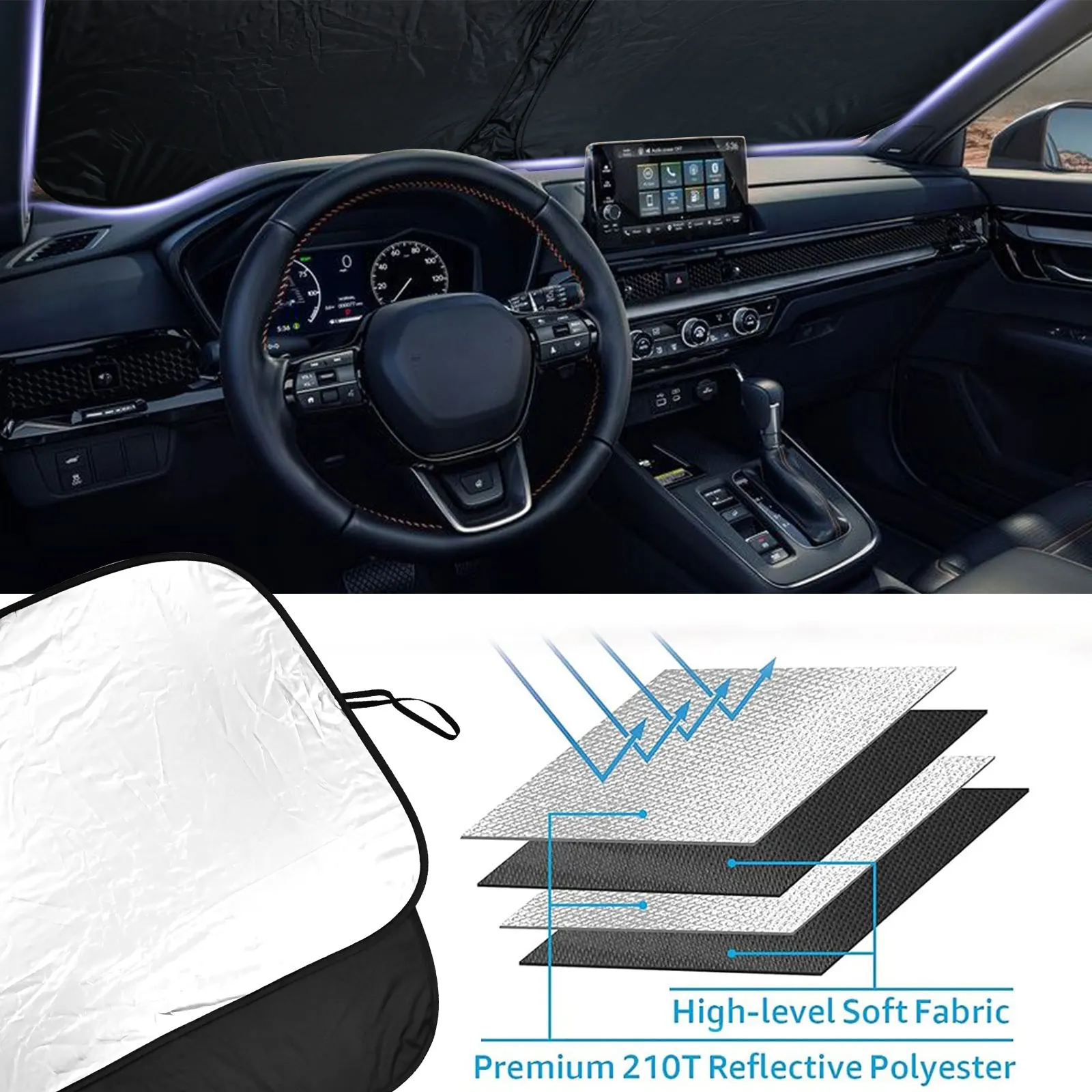 For Honda CRV CR-V 2017-2022 Car Windshield Sunshade Cover Front Window Sun Shade Visor UV Protection Car Interior Accessories