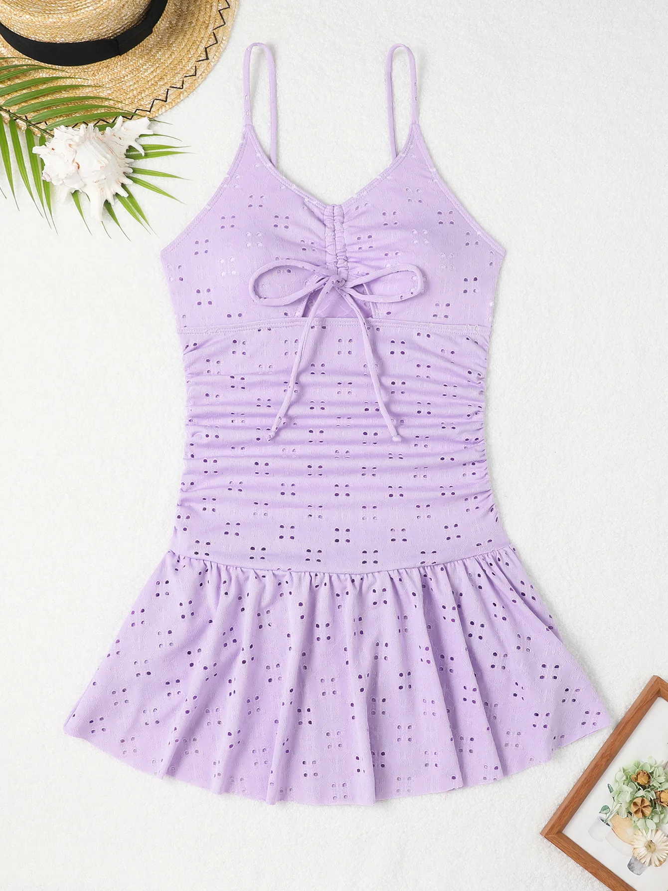 2025 Swimsuit One Piece Hole Solid Swimwear Female Monokini Women Bathers Bathing Swimming Swim Suit Beach Dress