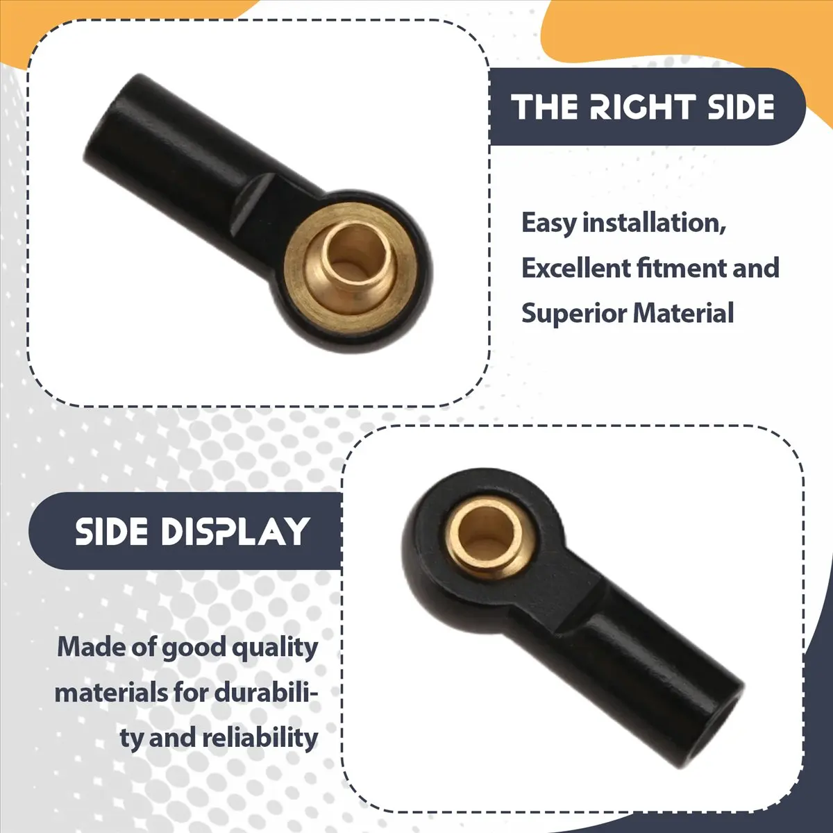 New Arrival Fashion 8Pcs M3 Ball Joint Link Bar Rod Seals Ball Head Tie Rod End For 1/10 RC Truck Car Truck Black