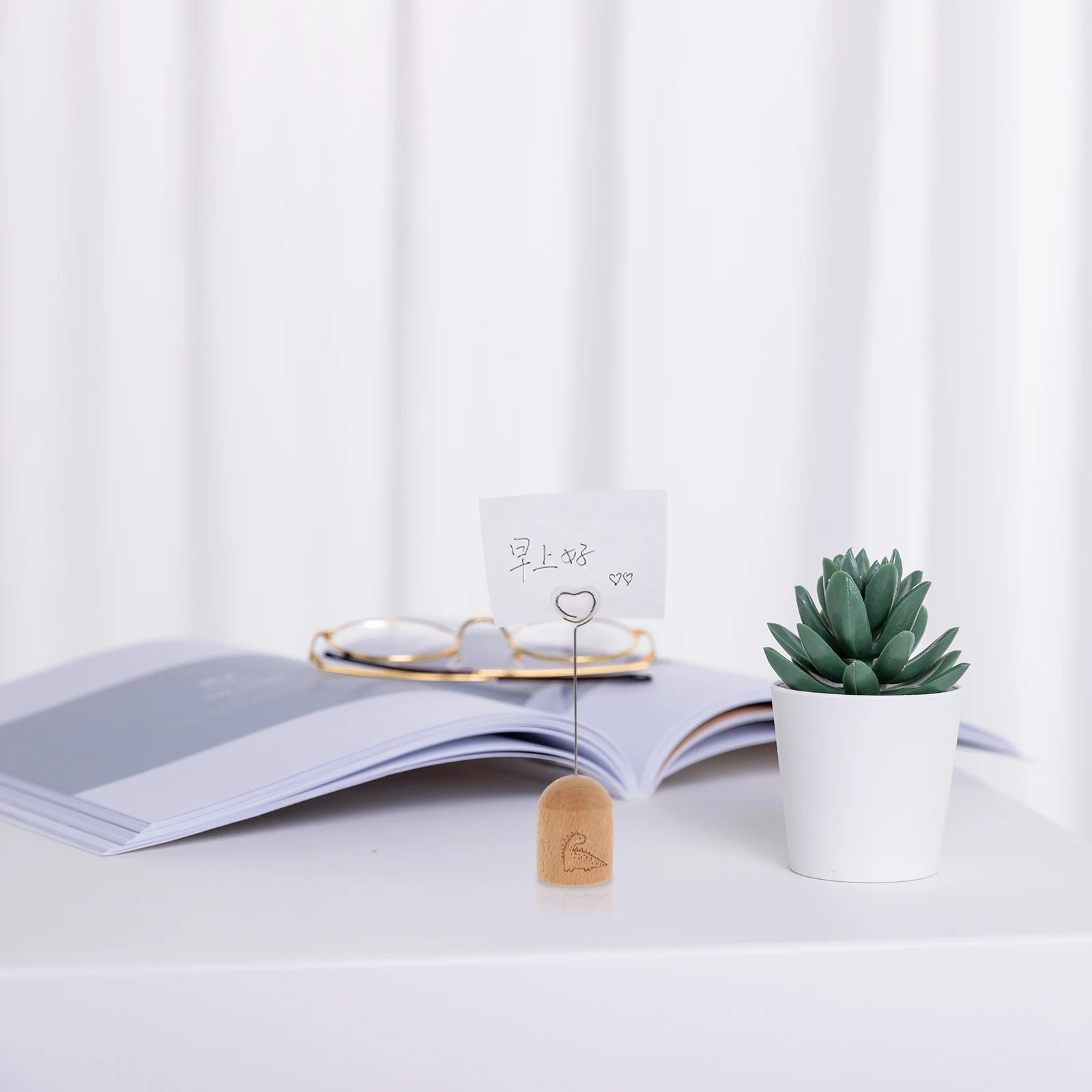 

2 Pcs Note Folder Wedding Supplies Paper Clips The Gold Memo Holder Table Number Holders Wire