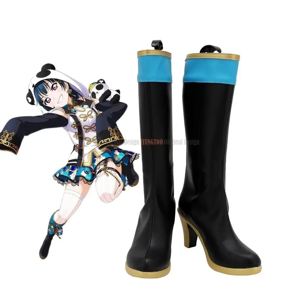 Yoshiko Tsushima Shoes Cosplay Love Live Yoshiko Tsushima Cosplay Boots High Heel Shoes Custom Made