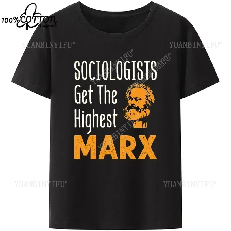 

New Style Leisure Retro Style Karl Marx Printed Cotton T-shirt Top Unisex Shirt Short Sleeve O-neck Street Fashion Hot Product