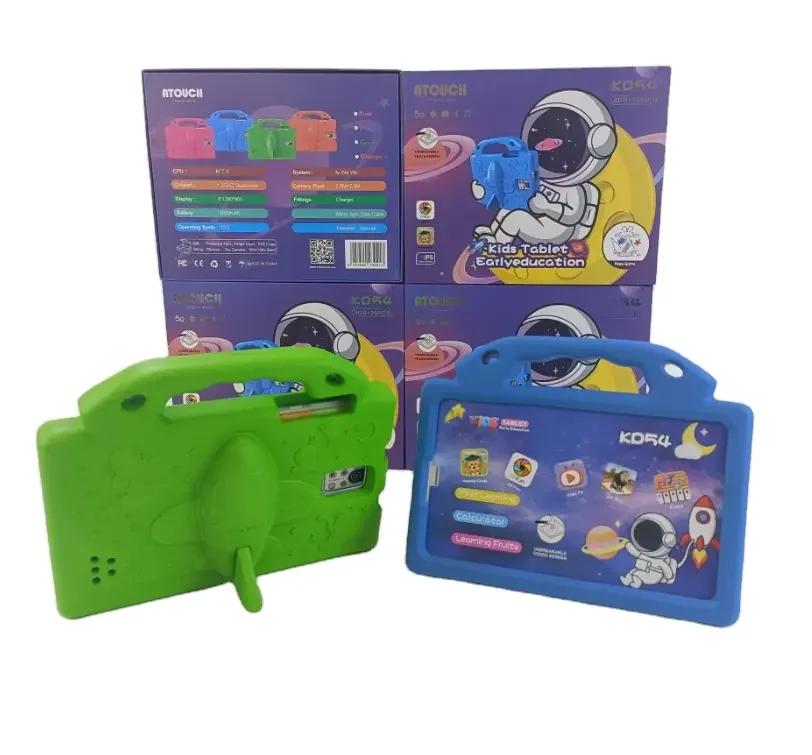 Atouch Pré-Escolar Educação Infantil Aprendizagem Tablet para Crianças, Crianças com Pequenos Brinquedos, KD54, 8 ", Nova Chegada