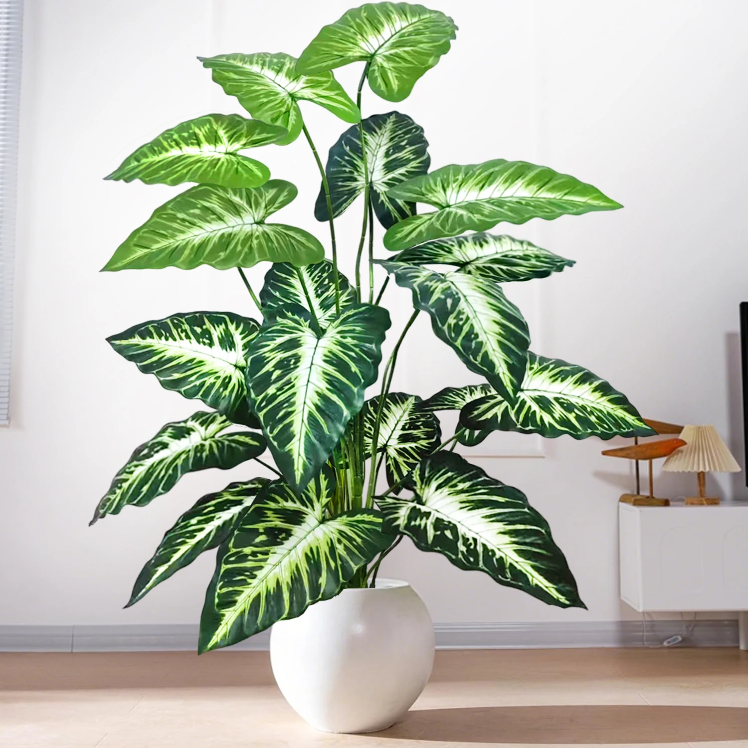 59-80cm/39.4in Artificial Money Tree Monstera Deliciosa Fake Plant Decoration Holiday Home Office Decoration