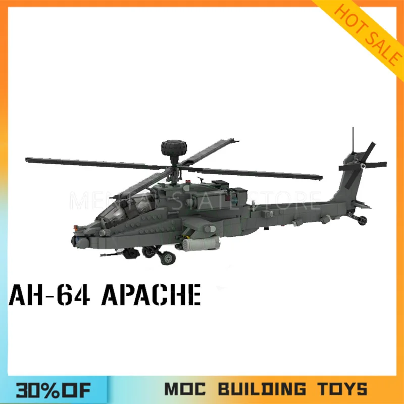 

[1006 шт.] индивидуальный MOC AH-64 APACHE креативный набор строительных блоков STEM развивающие игрушки DIY комплект строительной модели подарок на день рождения