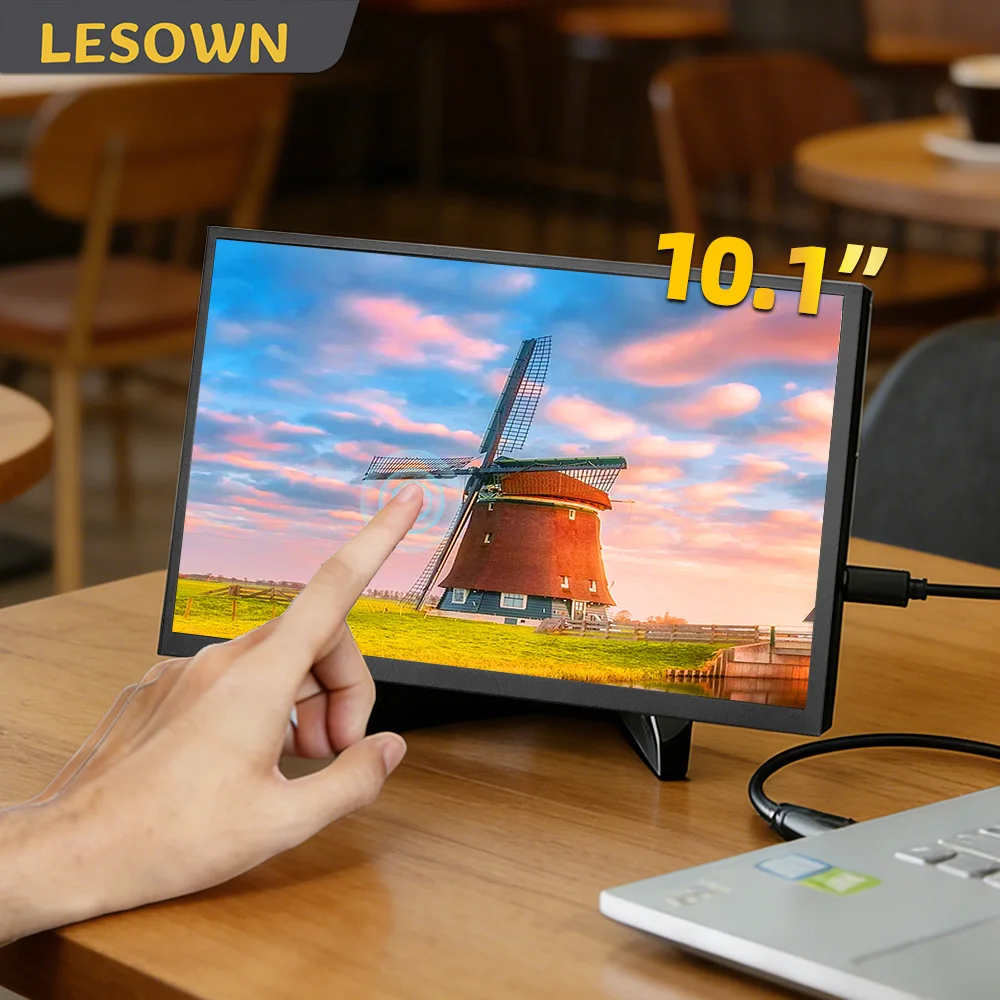 

Портативный монитор LESOWN 10,1 дюйма, квадратный IPS-экран 1280x800, LCD, USB-C, HDMI, внешний дополнительный монитор для чтения документов