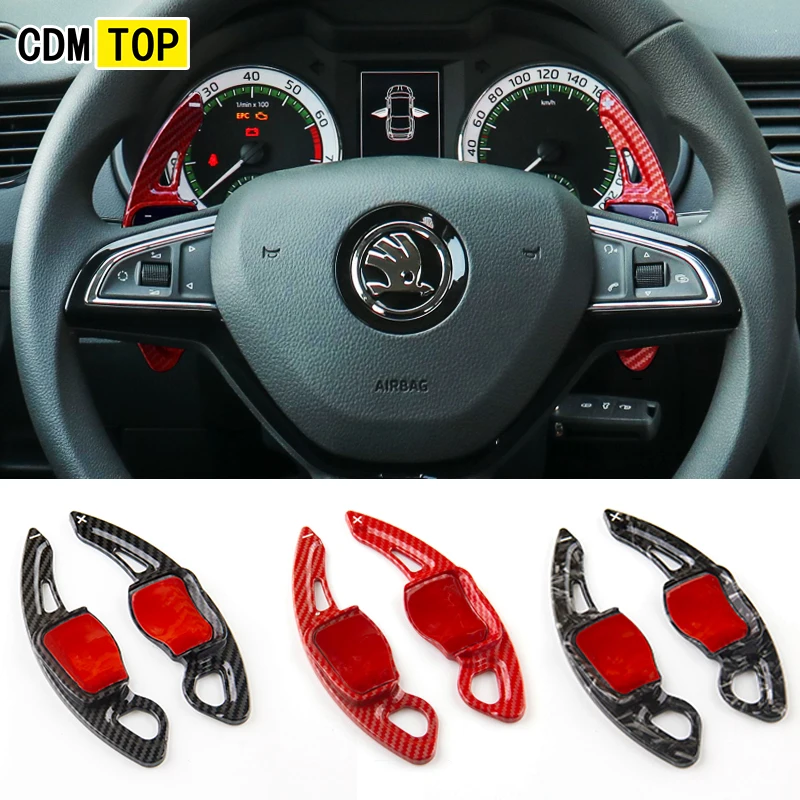 For Skoda Octavia A7 MK3 5E RS VRS Superb B8 Scala Karoq Kodiaq Car Steering Wheel Shift Paddle Extend Shifters Accessories