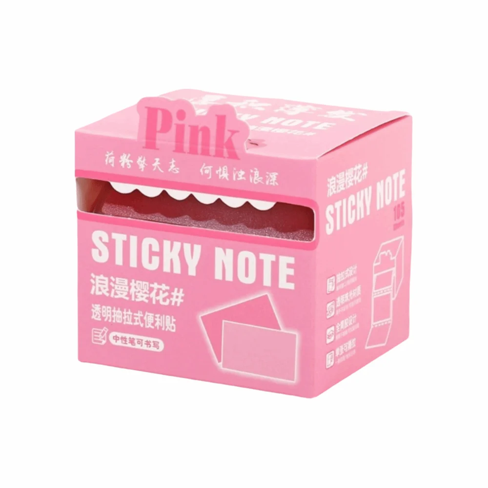 

Pull Out Design Sticky Notes Translucent Macaron Color Memo Pad Paper Self-Adhesive Korean Style Planner Sticker